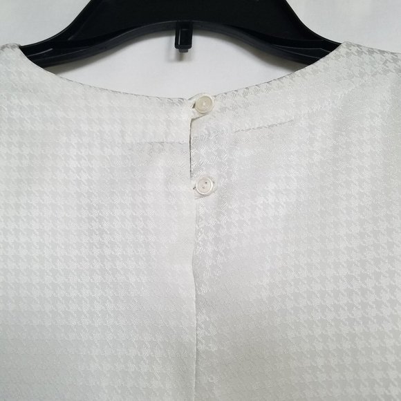 Vintage | Renaissance White Houndstooth Blouse - Picture 11 of 16